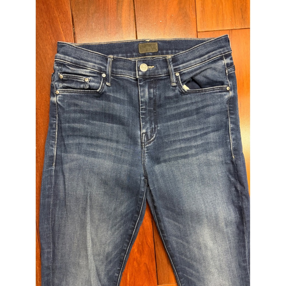 Mother The Weekender Fray Mid Rise Flare Jeans Tongue and Chic Denim Size 28 - Picture 7 of 10